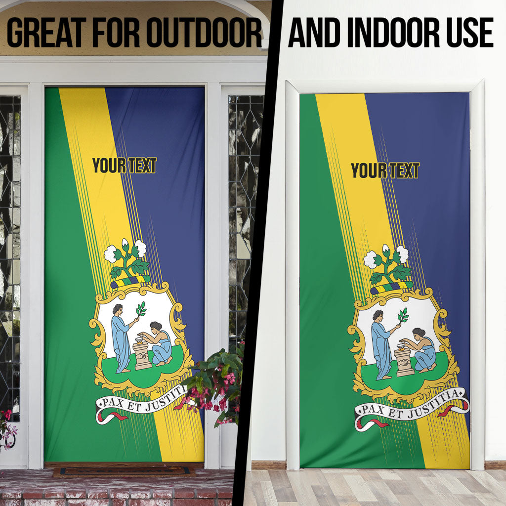 Personalised Saint Vincent and the Grenadines Door Cover Coat of Arms Flag Stylized