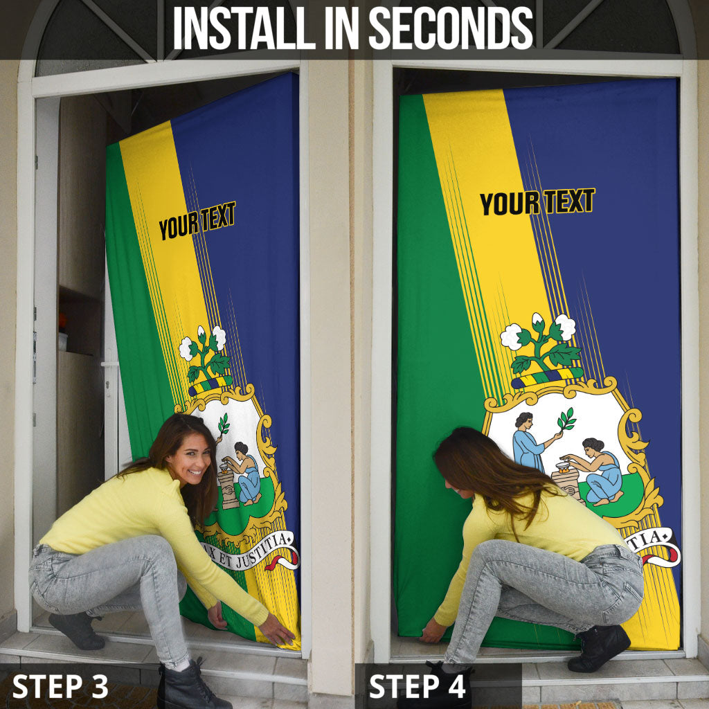 Personalised Saint Vincent and the Grenadines Door Cover Coat of Arms Flag Stylized