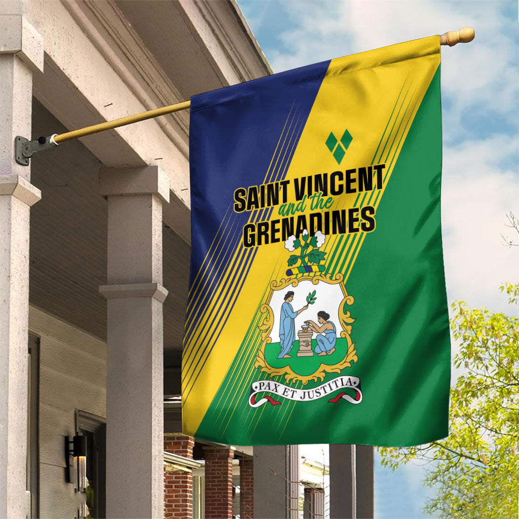 Saint Vincent and the Grenadines Garden Flag Coat of Arms Flag Stylized