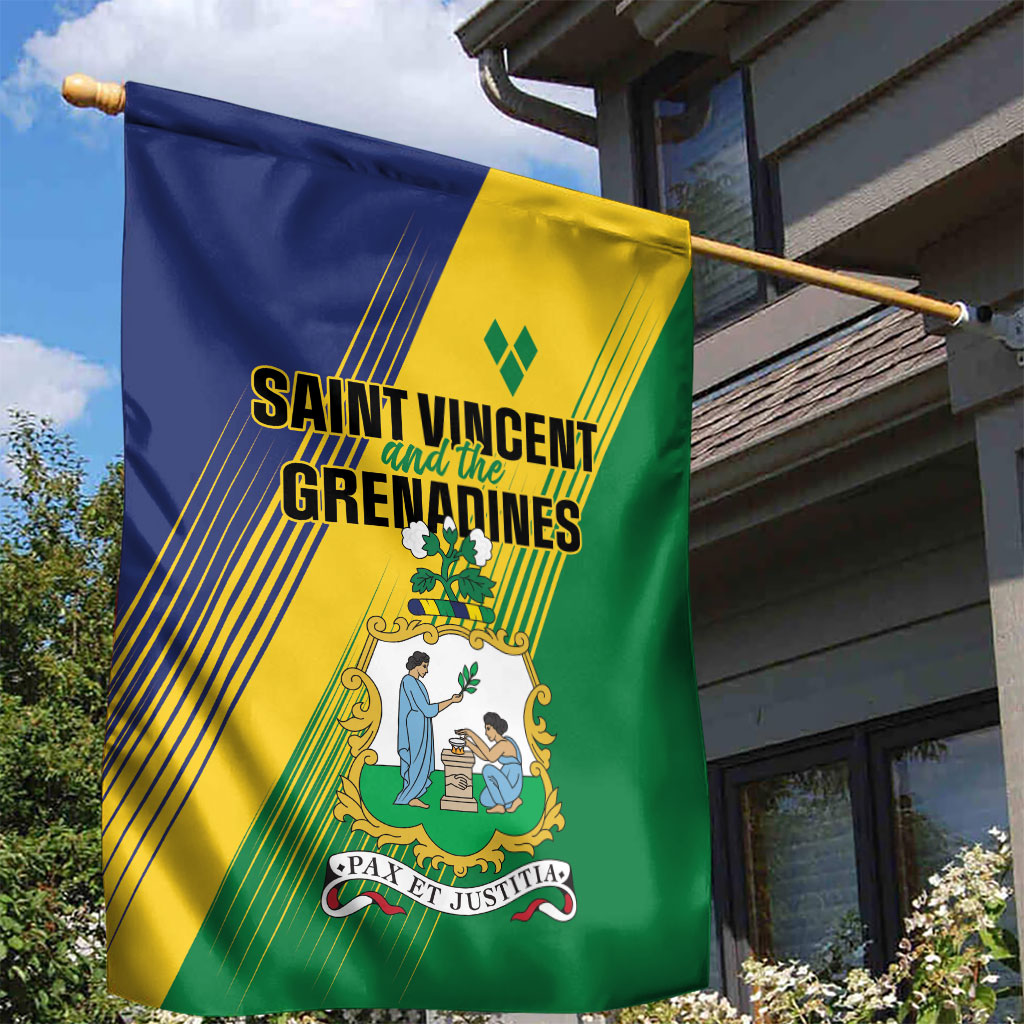 Saint Vincent and the Grenadines Garden Flag Coat of Arms Flag Stylized