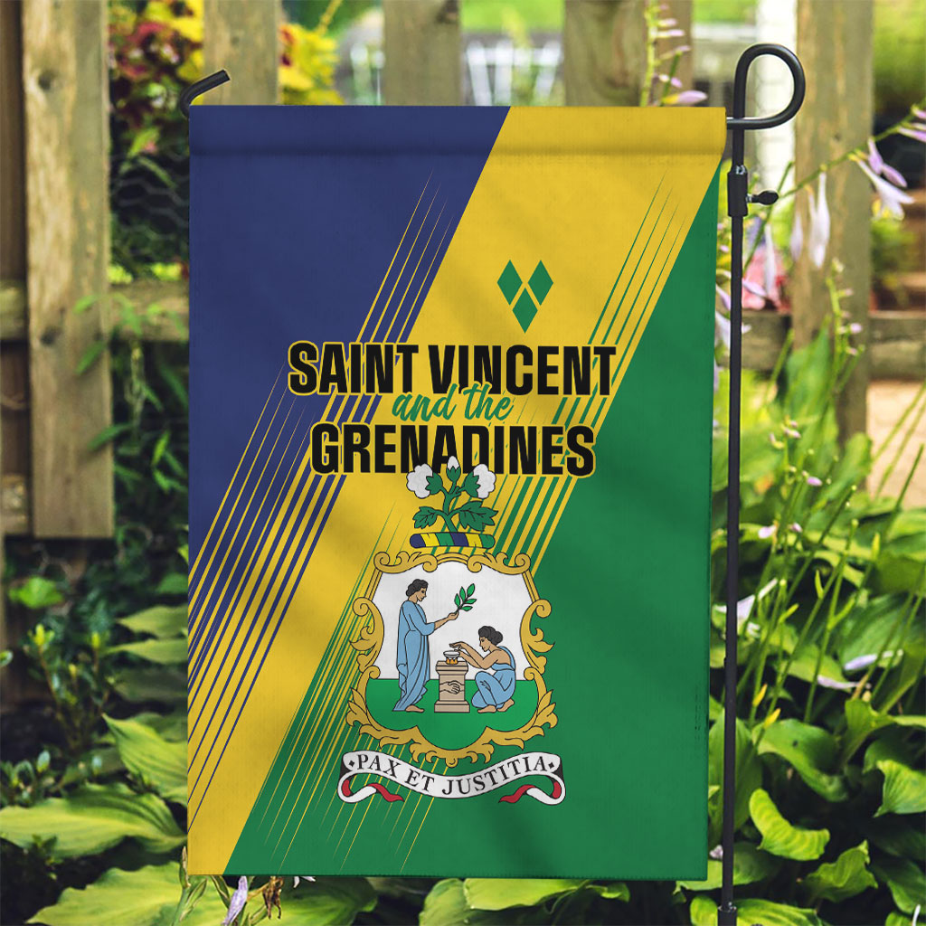 Saint Vincent and the Grenadines Garden Flag Coat of Arms Flag Stylized