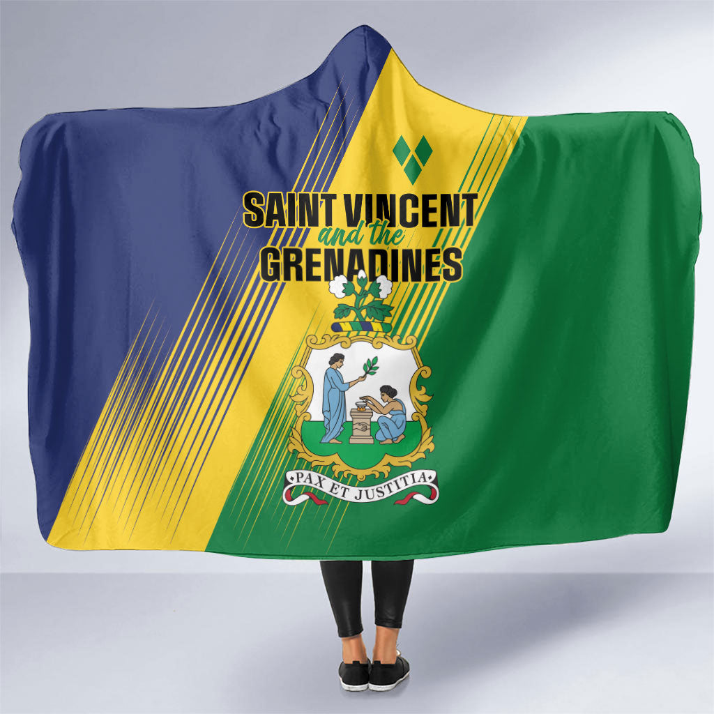 Saint Vincent and the Grenadines Hooded Blanket Coat of Arms Flag Stylized