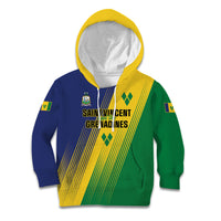 Personalised Saint Vincent and the Grenadines Kid Hoodie Coat of Arms Flag Stylized