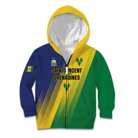 Personalised Saint Vincent and the Grenadines Kid Hoodie Coat of Arms Flag Stylized