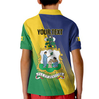 Personalised Saint Vincent and the Grenadines Kid Polo Shirt Coat of Arms Flag Stylized