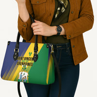 Saint Vincent and the Grenadines Leather Bag Coat of Arms Flag Stylized