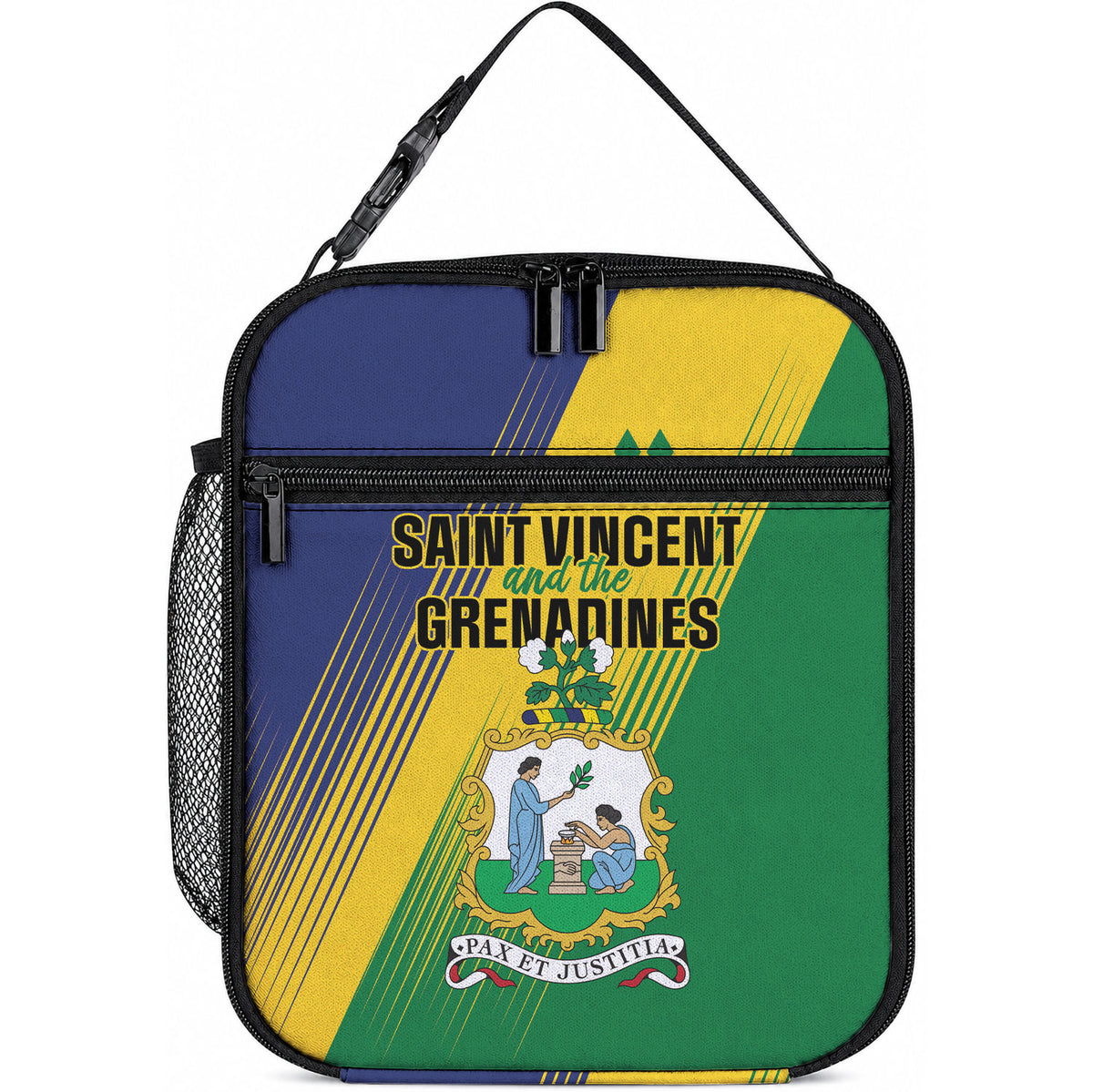 Saint Vincent and the Grenadines Lunch Bag Coat of Arms Flag Stylized