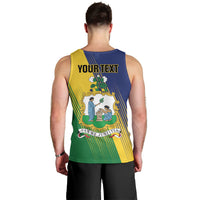 Personalised Saint Vincent and the Grenadines Men Tank Top Coat of Arms Flag Stylized