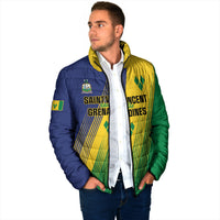 Personalised Saint Vincent and the Grenadines Padded Jacket Coat of Arms Flag Stylized