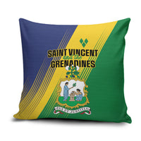 Saint Vincent and the Grenadines Pillow Cover Coat of Arms Flag Stylized