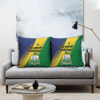 Saint Vincent and the Grenadines Pillow Cover Coat of Arms Flag Stylized
