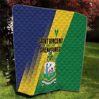 Saint Vincent and the Grenadines Quilt Coat of Arms Flag Stylized