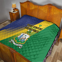 Saint Vincent and the Grenadines Quilt Coat of Arms Flag Stylized