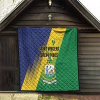 Saint Vincent and the Grenadines Quilt Coat of Arms Flag Stylized