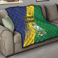 Saint Vincent and the Grenadines Quilt Coat of Arms Flag Stylized