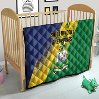 Saint Vincent and the Grenadines Quilt Coat of Arms Flag Stylized
