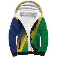 Personalised Saint Vincent and the Grenadines Sherpa Hoodie Coat of Arms Flag Stylized