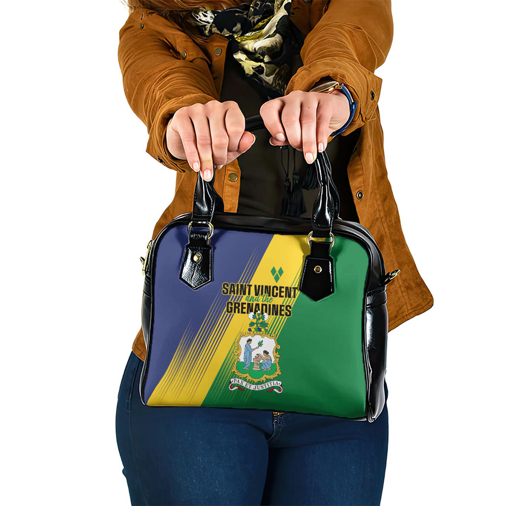 Saint Vincent and the Grenadines Shoulder Handbag Coat of Arms Flag Stylized