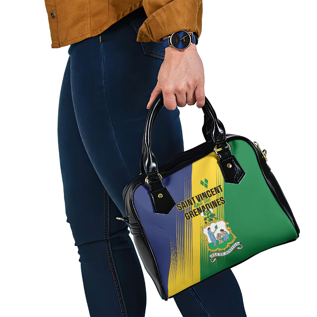 Saint Vincent and the Grenadines Shoulder Handbag Coat of Arms Flag Stylized