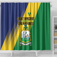 Saint Vincent and the Grenadines Shower Curtain Coat of Arms Flag Stylized