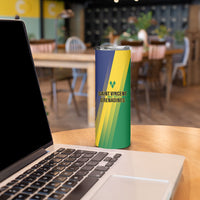 Personalised Saint Vincent and the Grenadines Skinny Tumbler Coat of Arms Flag Stylized