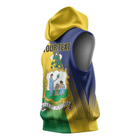 Personalised Saint Vincent and the Grenadines Sleeveless Hoodie Coat of Arms Flag Stylized