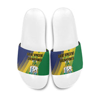 Saint Vincent and the Grenadines Slide Sandals Coat of Arms Flag Stylized