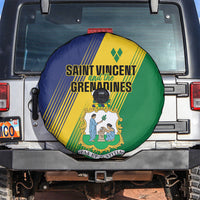 Saint Vincent and the Grenadines Spare Tire Cover Coat of Arms Flag Stylized