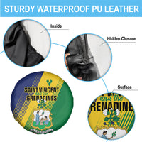 Saint Vincent and the Grenadines Spare Tire Cover Coat of Arms Flag Stylized