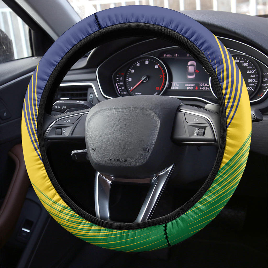 Saint Vincent and the Grenadines Steering Wheel Cover Coat of Arms Flag Stylized