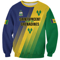 Personalised Saint Vincent and the Grenadines Sweatshirt Coat of Arms Flag Stylized