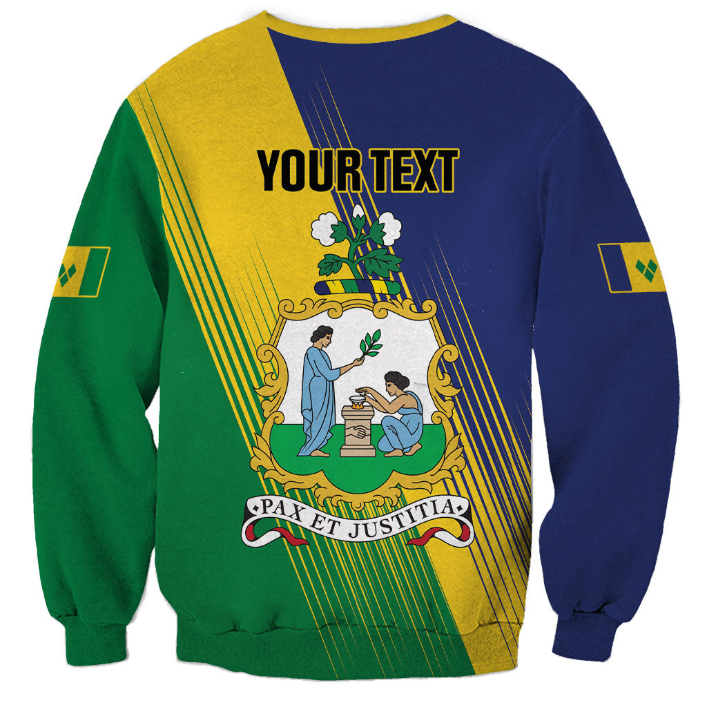 Personalised Saint Vincent and the Grenadines Sweatshirt Coat of Arms Flag Stylized