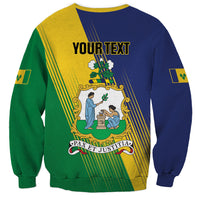 Personalised Saint Vincent and the Grenadines Sweatshirt Coat of Arms Flag Stylized