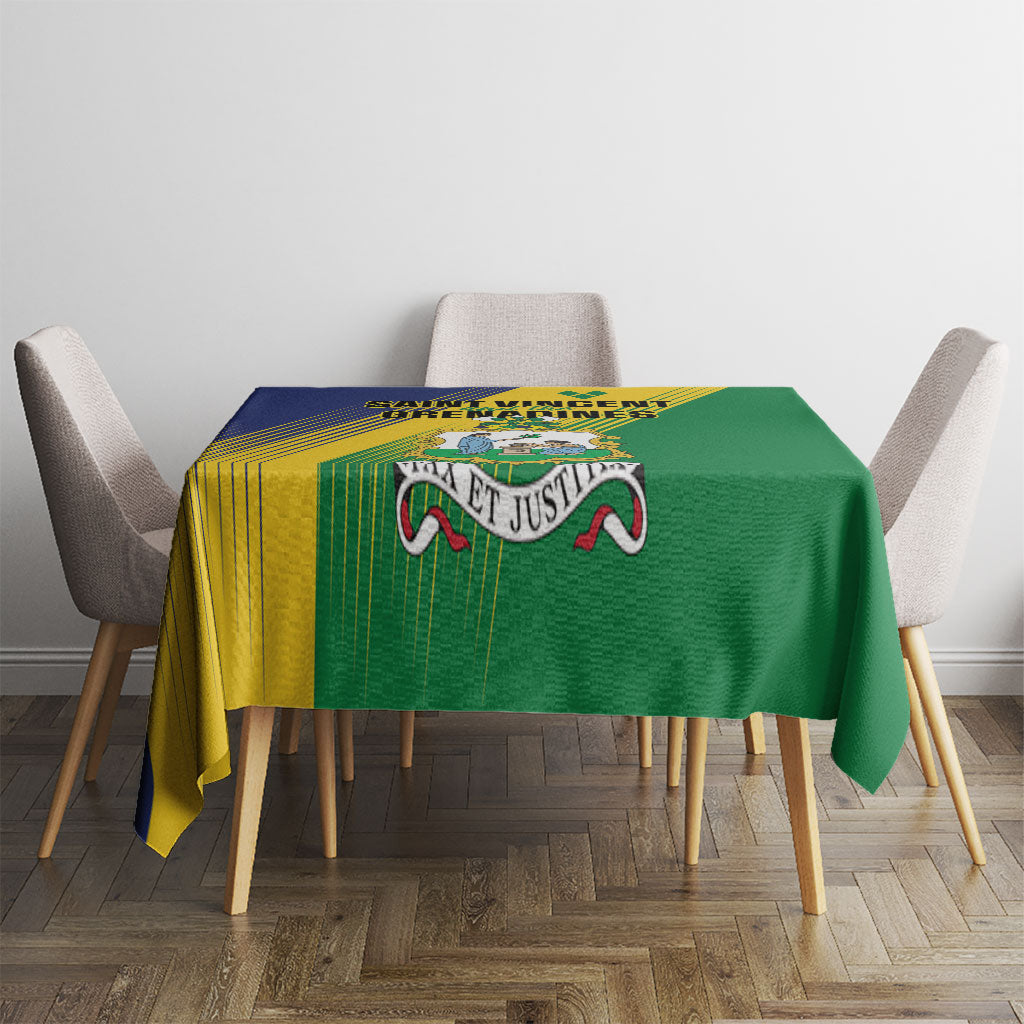 Saint Vincent and the Grenadines Tablecloth Coat of Arms Flag Stylized