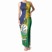 Personalised Saint Vincent and the Grenadines Tank Maxi Dress Coat of Arms Flag Stylized