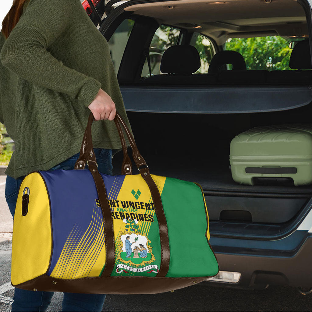 Saint Vincent and the Grenadines Travel Bag Coat of Arms Flag Stylized