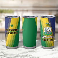 Personalised Saint Vincent and the Grenadines Tumbler Cup Coat of Arms Flag Stylized