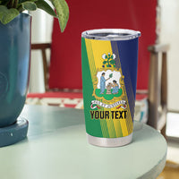 Personalised Saint Vincent and the Grenadines Tumbler Cup Coat of Arms Flag Stylized