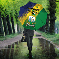 Saint Vincent and the Grenadines Umbrella Coat of Arms Flag Stylized