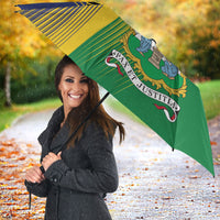 Saint Vincent and the Grenadines Umbrella Coat of Arms Flag Stylized