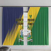 Saint Vincent and the Grenadines Window Curtain Coat of Arms Flag Stylized