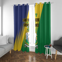 Saint Vincent and the Grenadines Window Curtain Coat of Arms Flag Stylized