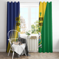 Saint Vincent and the Grenadines Window Curtain Coat of Arms Flag Stylized