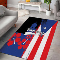 Boricua Area Rug Puerto Rico El Morro Flag Style - Wonder Print Shop