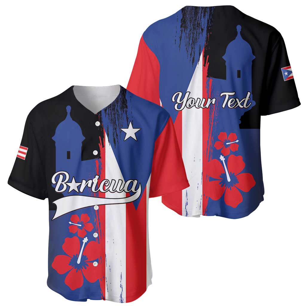 Personalized Boricua Baseball Jersey Puerto Rico El Morro Flag Style - Wonder Print Shop