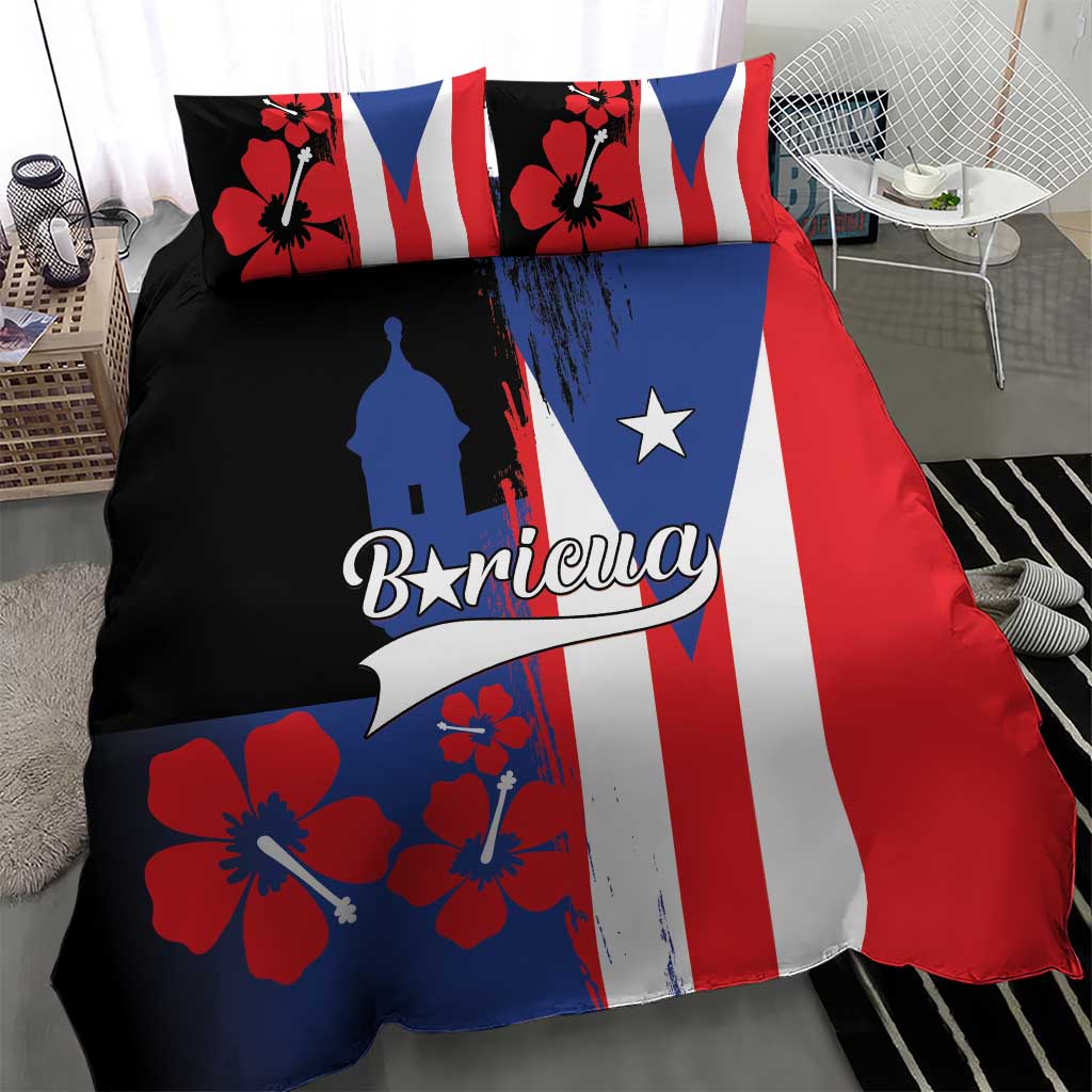 Boricua Bedding Set Puerto Rico El Morro Flag Style - Wonder Print Shop