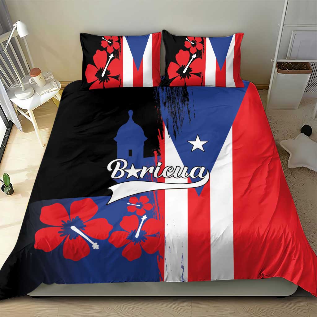 Boricua Bedding Set Puerto Rico El Morro Flag Style - Wonder Print Shop