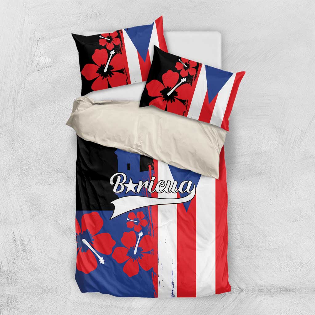 Boricua Bedding Set Puerto Rico El Morro Flag Style - Wonder Print Shop