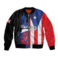 Personalized Boricua Bomber Jacket Puerto Rico El Morro Flag Style - Wonder Print Shop