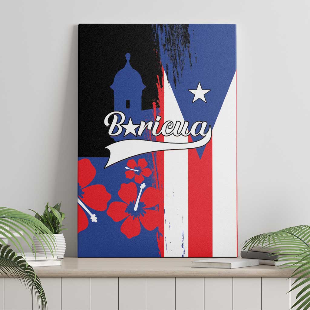 Boricua Canvas Wall Art Puerto Rico El Morro Flag Style - Wonder Print Shop